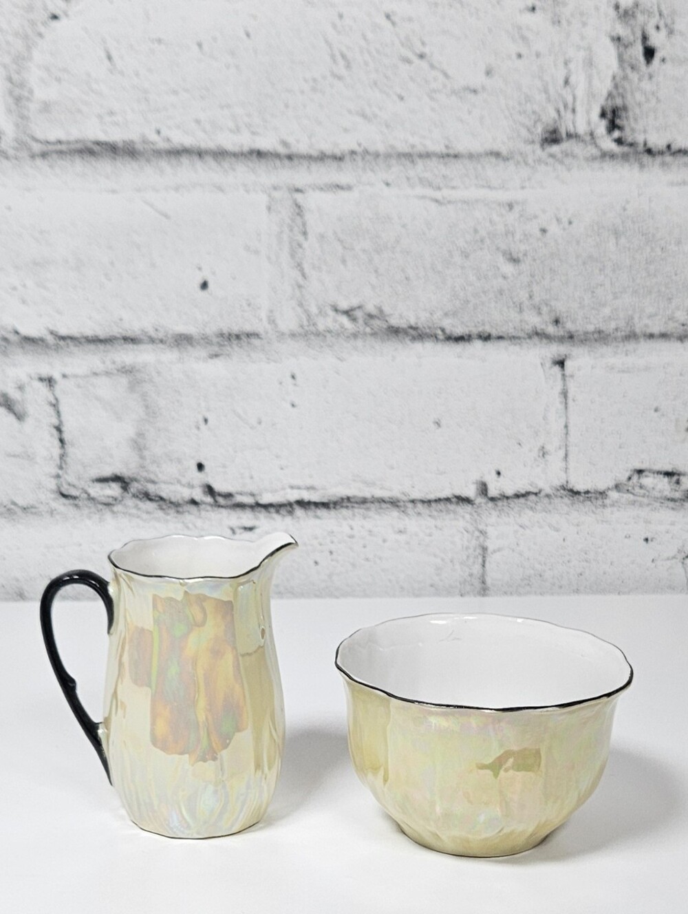 P.A.L.T. Eleanor Lustre Ware Creamer and Sugar Bowl Vintage England